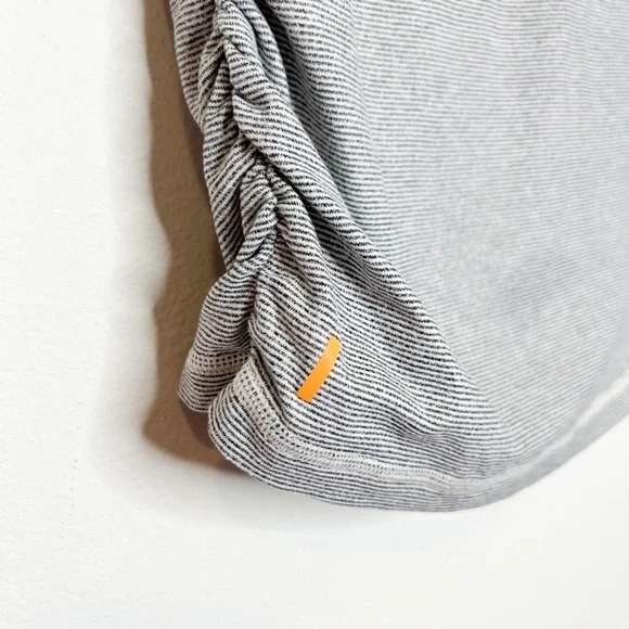 Lucy Activewear Top Short Sleeve Tee Shirt Striped Scrunchie - Picture 4 of 5